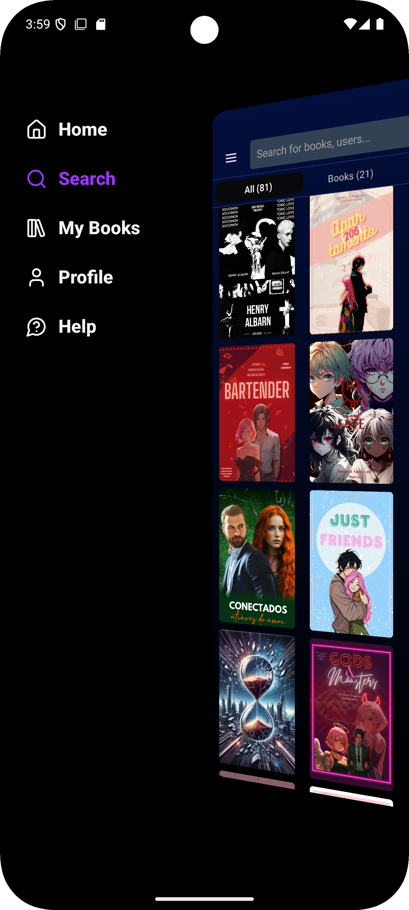 Mobile App Search Screen
